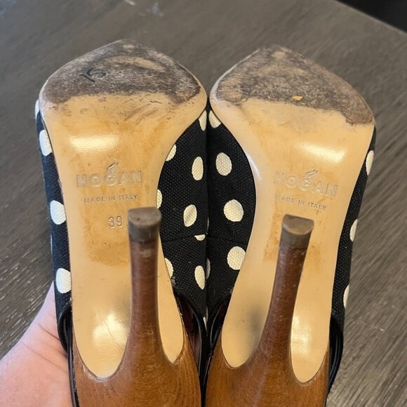 HOGAN POLKADOT STILETTO HEELS 39 8.5 - Picture 5 of 7